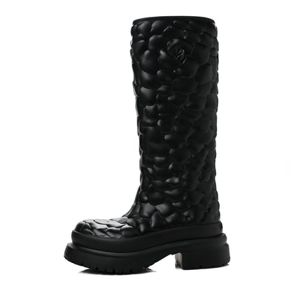 Valentino Garavani Rubber Atelier 03 Rose Edition 30/50mm Tall Rainboots 38 Black 1 of 7