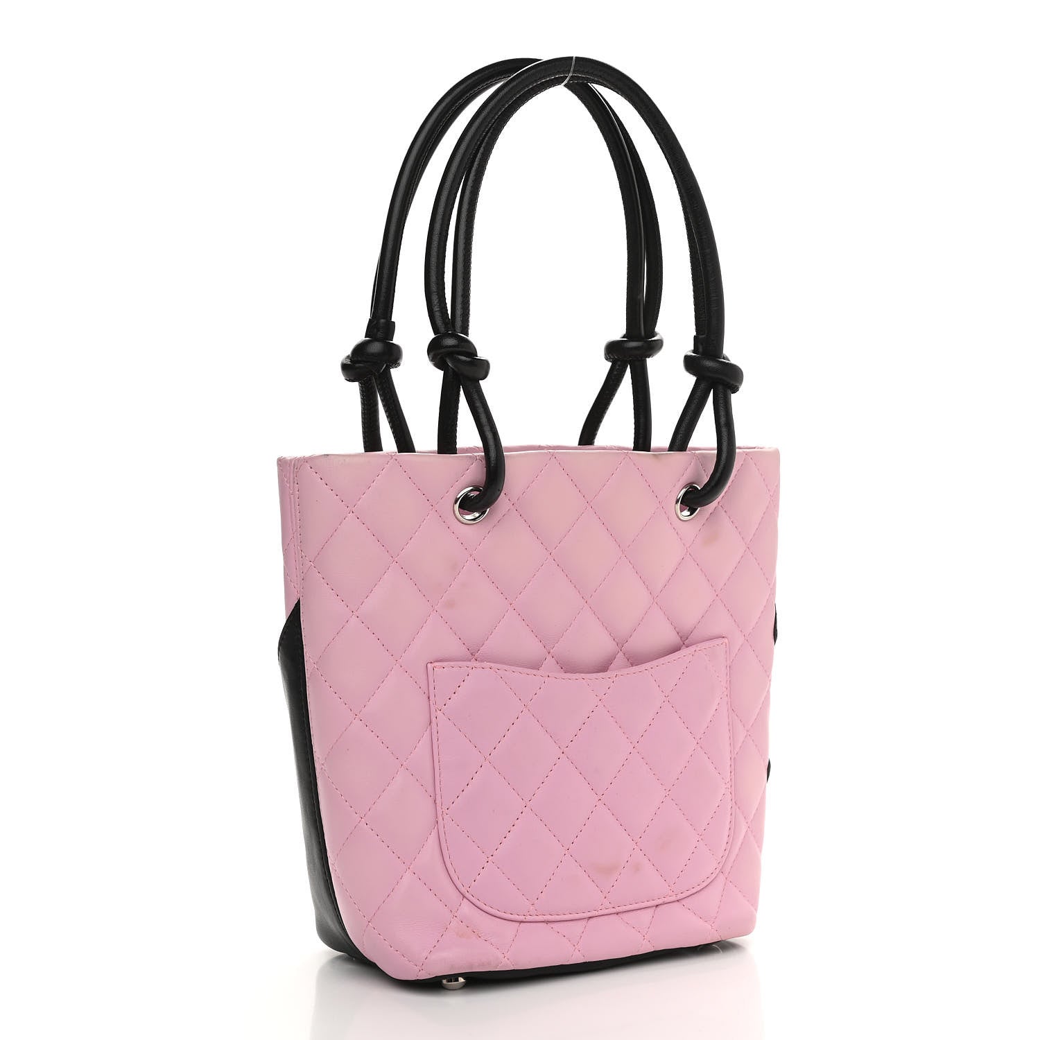 Chanel Calfskin Quilted Medium Cambon Tote Pink Black 3 of 14