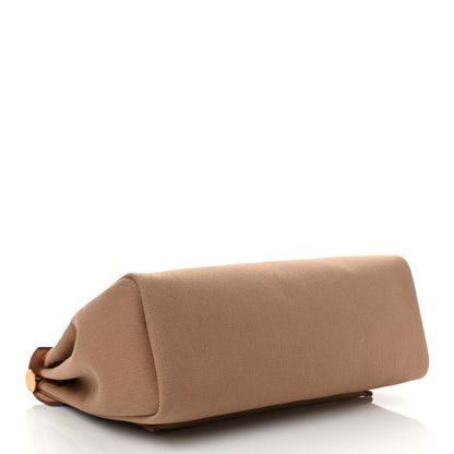 Hermes Military Toile Vache Hunter Herbag Zip Retourne 31 PM Chai Fauve Naturel Cuivre 5 of 9
