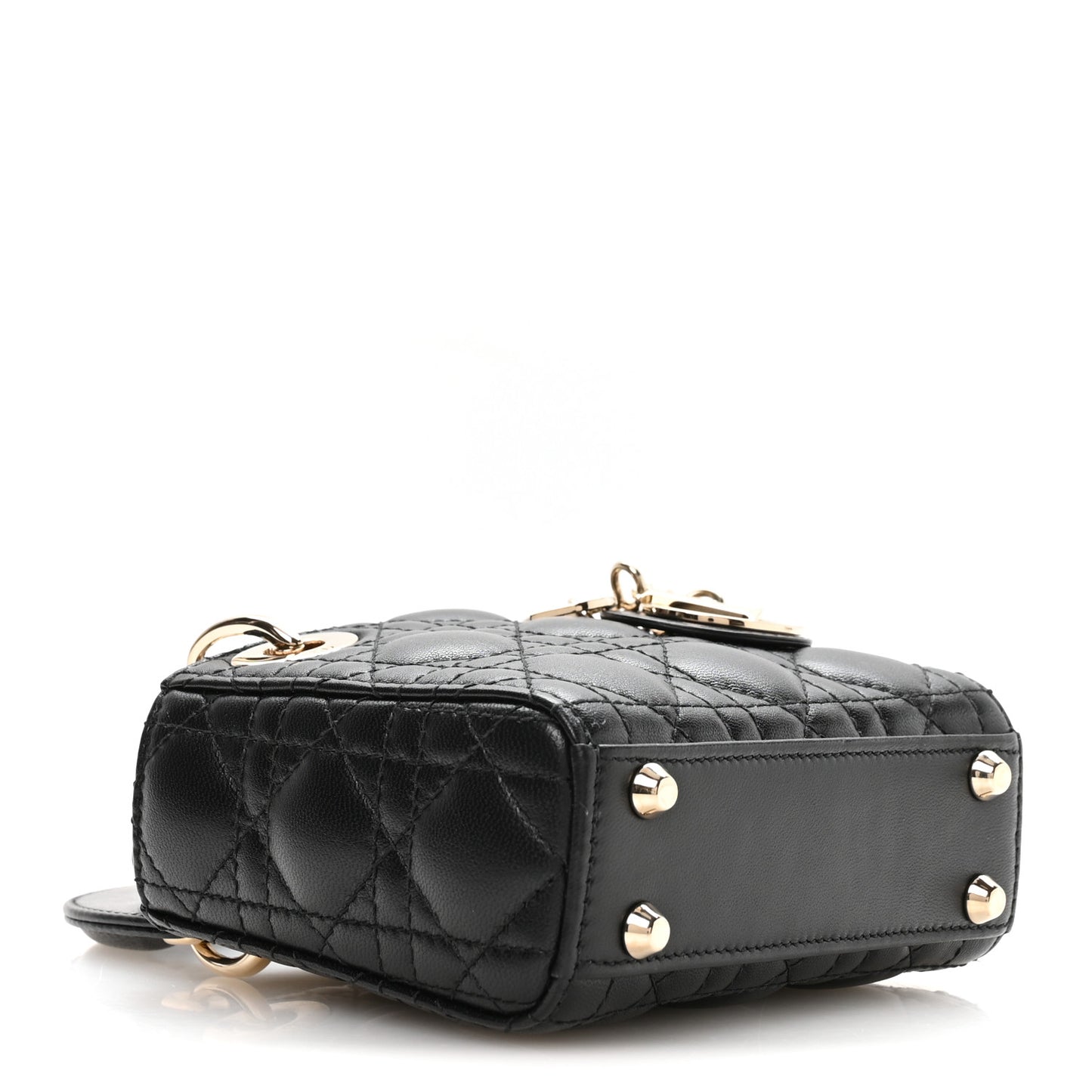 Lambskin Cannage Micro Lady Dior Black