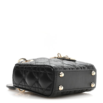 Christian Dior Lambskin Cannage Micro Lady Dior Black 4 of 10