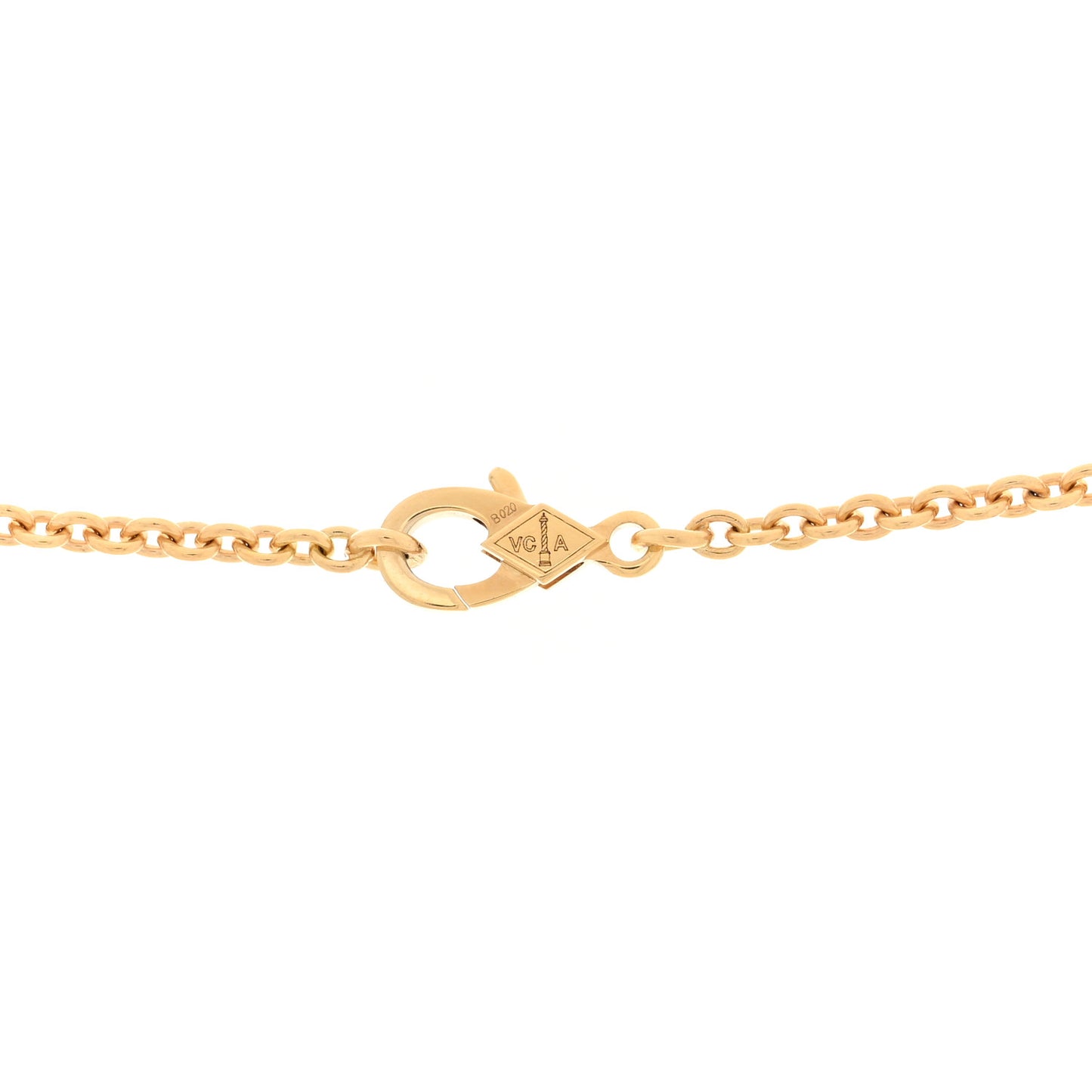 18K Yellow Gold Mother of Pearl Pure Alhambra Pendant Necklace