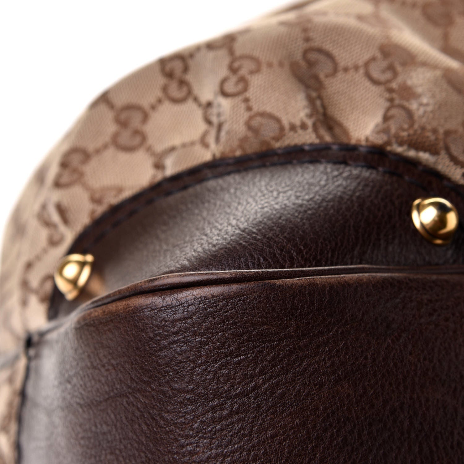 Gucci Monogram Large Jockey Hobo Dark Brown 6 of 12