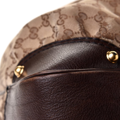 Gucci Monogram Large Jockey Hobo Dark Brown 6 of 12