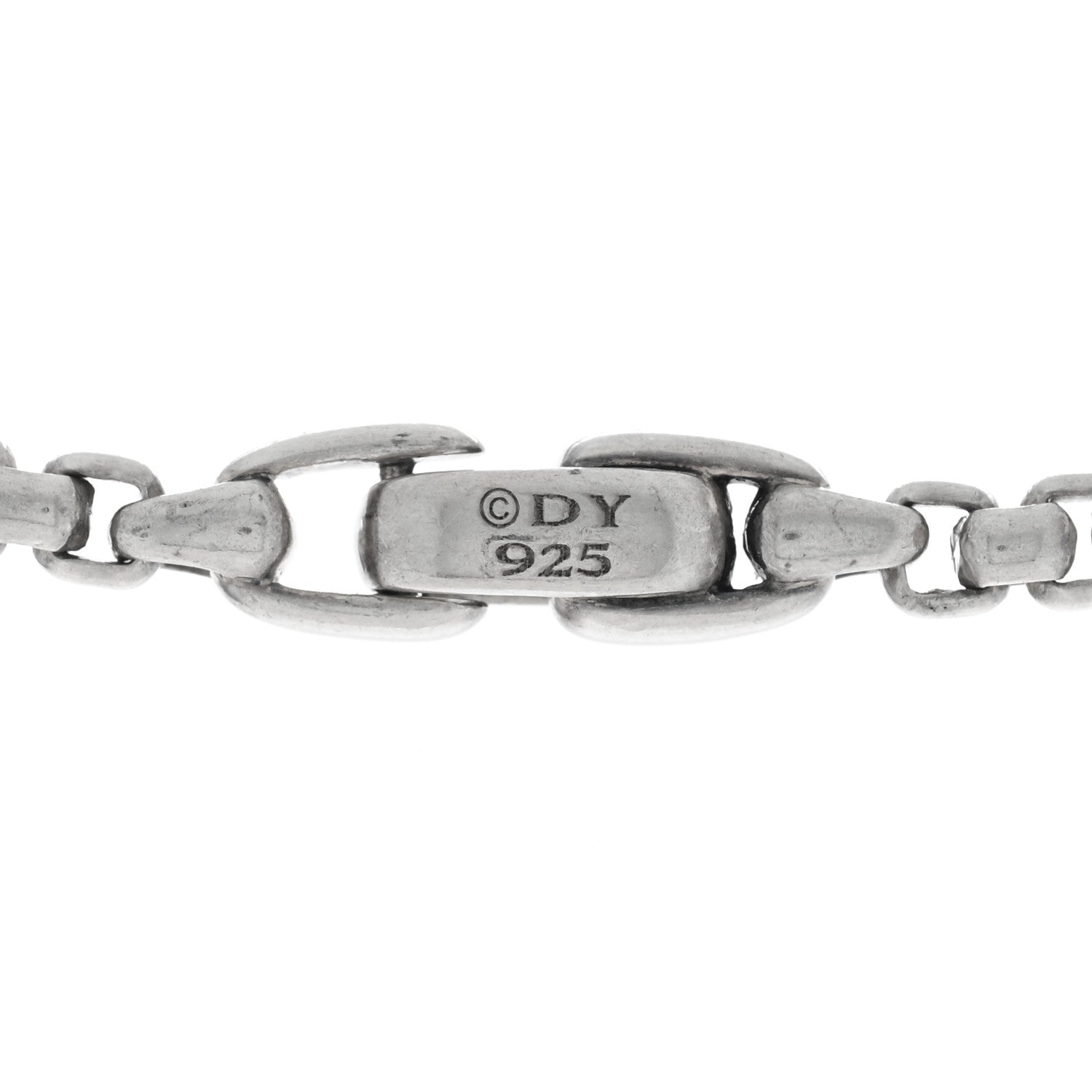 David Yurman Sterling Silver Black Diamond Streamline Cross Station Necklace 26" 4 of 4