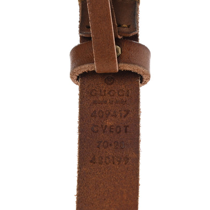 Gucci Cuoio Tuscano Double G 20mm Belt 70 28 Cuir 3 of 6