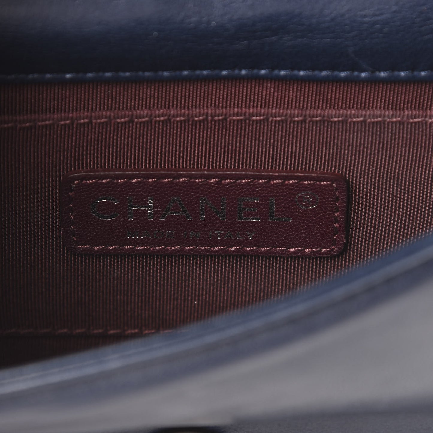 Plexiglass Patent Mini Boy Brick Flap Navy