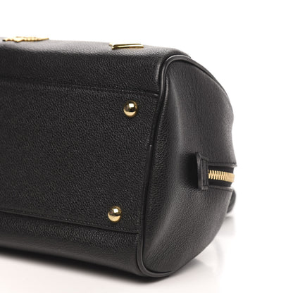 MCM Grained Calfskin Studded Small Heritage Boston Bag Black 8 of 9
