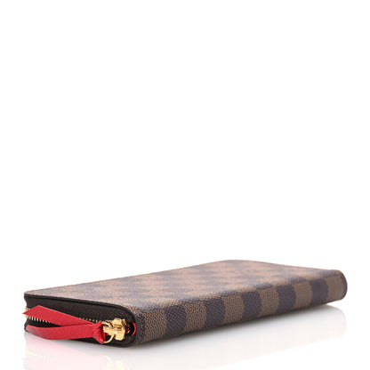 Louis Vuitton Damier Ebene Clemence Wallet Cherry 4 of 9