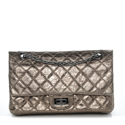 Chanel Metallic Aged Calfskin 2.55 Reissue 225 Flap Dark Silver 1 of 7