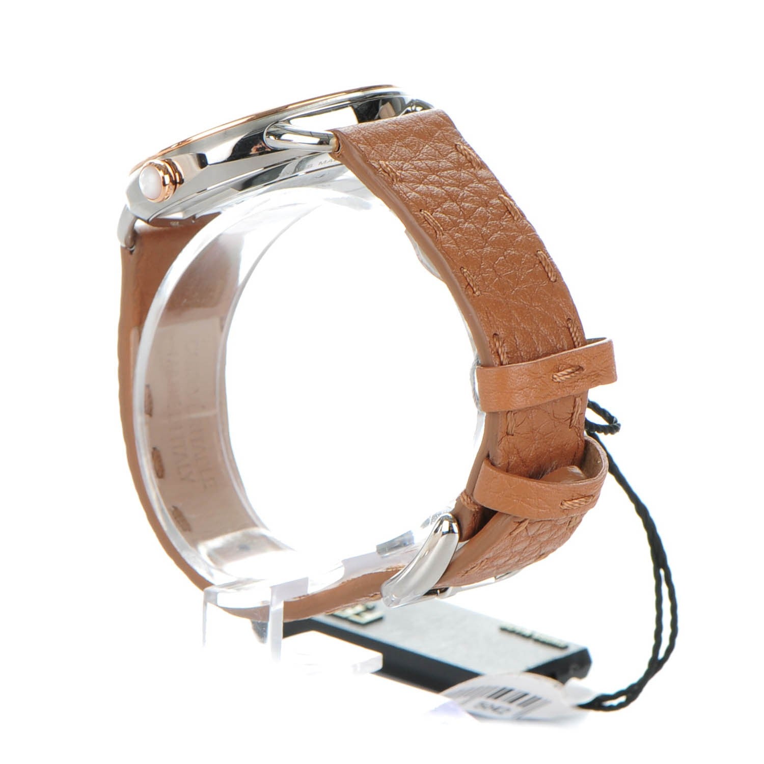 Fendi Stainless Steel Calfskin Diamond Mother of Pearl 36mm Selleria Quartz Watch 4 of 11