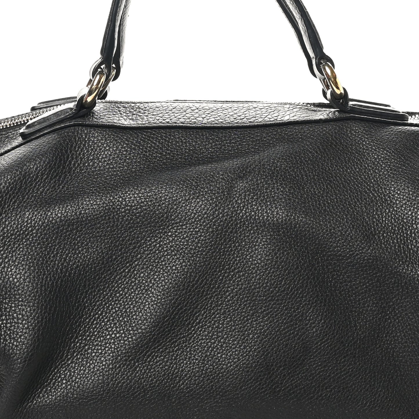 Pebbled Calfskin Medium Soho Boston Black