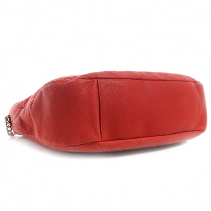 Chanel Iridescent Caviar Country Chic Hobo Red 4 of 7