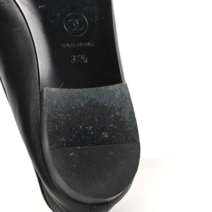 Chanel Lambskin CC Cap Toe Ballerina Flats 37.5 Black Beige 12 of 12