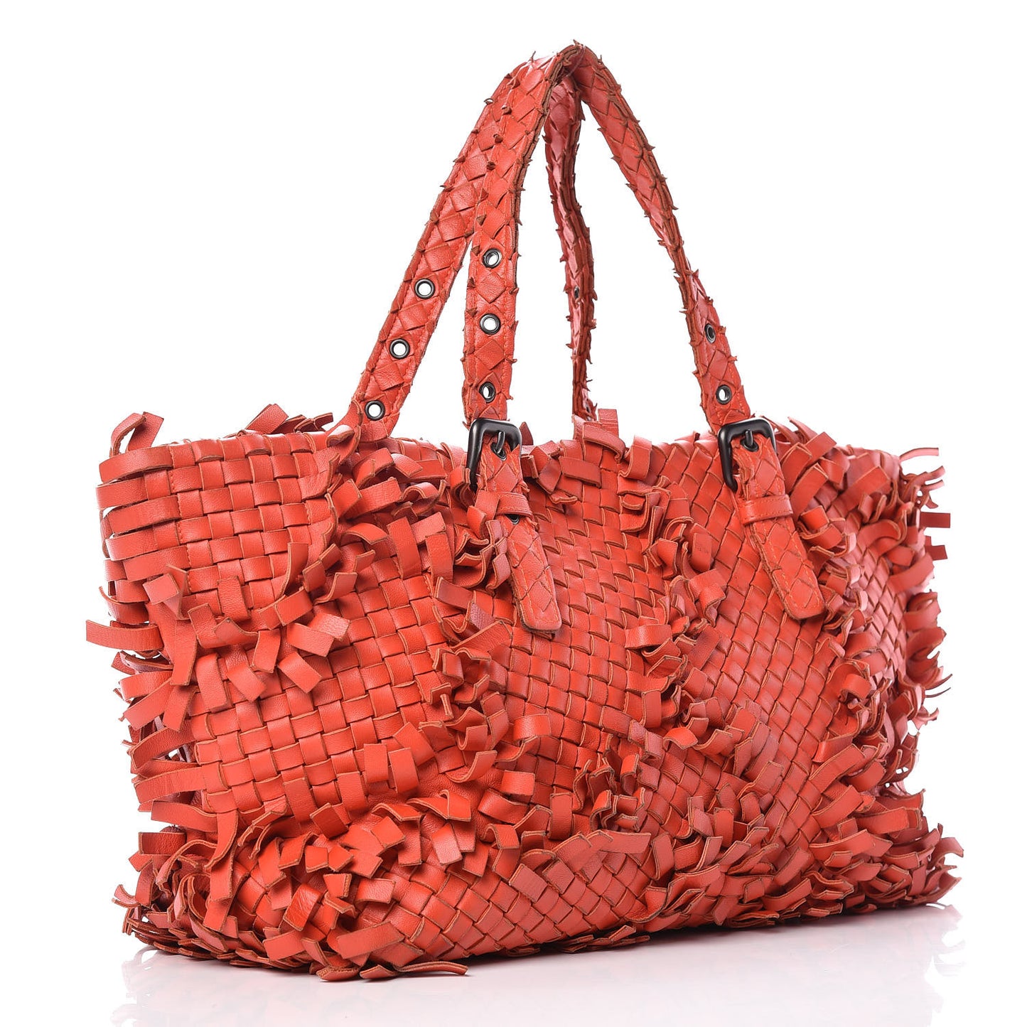 Nappa Intrecciato Patchwork Frayed Tote