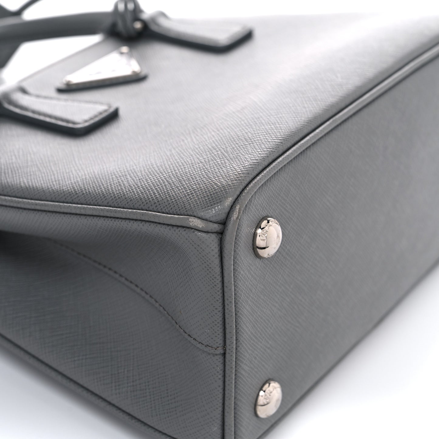 Saffiano Lux Micro Galleria Shoulder Bag Ardesia