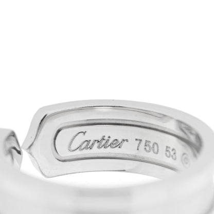 Cartier 18K White Gold 6.5mm C De Cartier Ring 53 6.5 4 of 4
