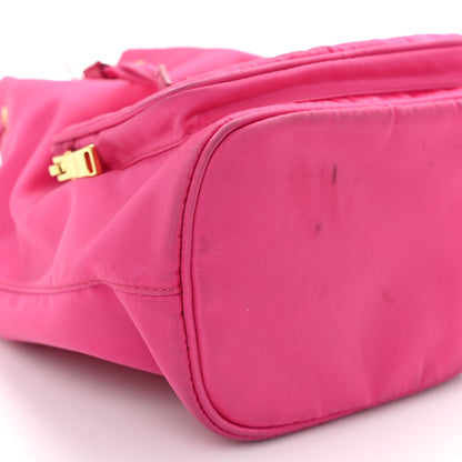 Prada Re-Nylon Saffiano Duet Bucket Crossbody Bag Fuxia 8 of 12