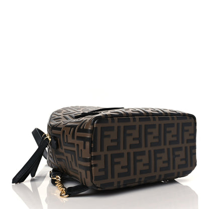 Fendi Vitello Bi-Color FF 1974 Embossed Mini Backpack Maya Black 4 of 10