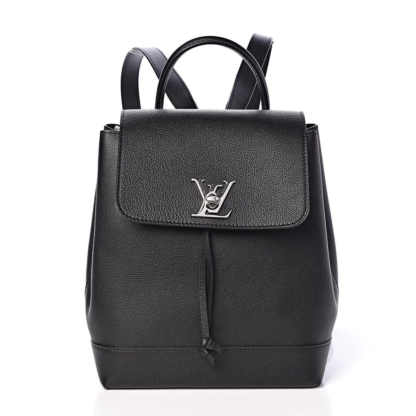Calfskin Lockme Backpack Black