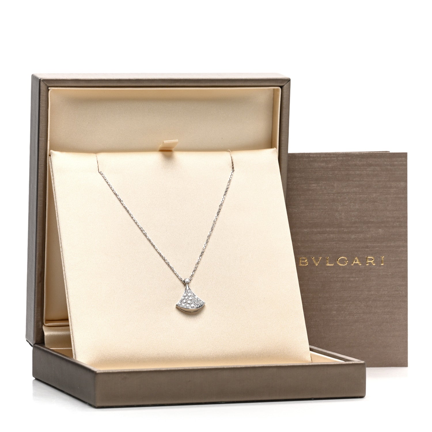 Bulgari 18K White Gold Diamond Divas' Dream Pave Necklace 5 of 5