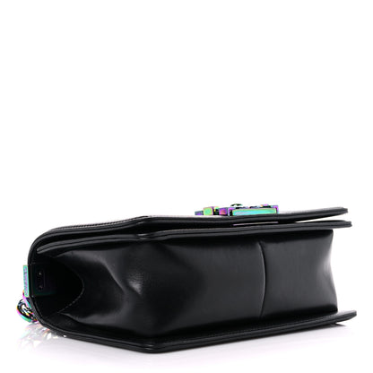 Chanel Lambskin LED Iridescent Metal Small Boy Flap Black Multicolor 3 of 16