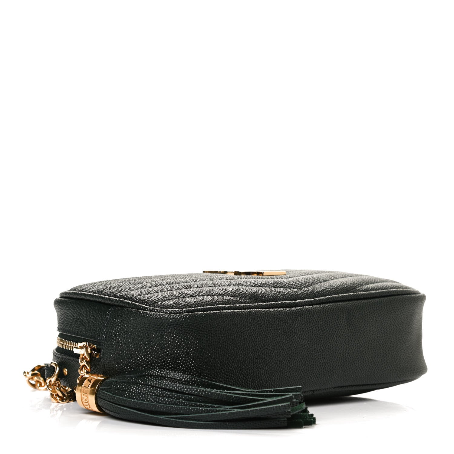 Saint Laurent Grain De Poudre Matelasse Monogram Mini Lou Camera Bag New Vert Fonce 3 of 10