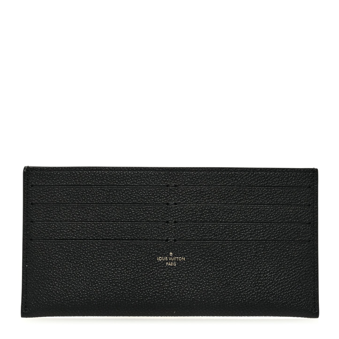 Calfskin Felicie Chain Wallet Card Holder Insert Black