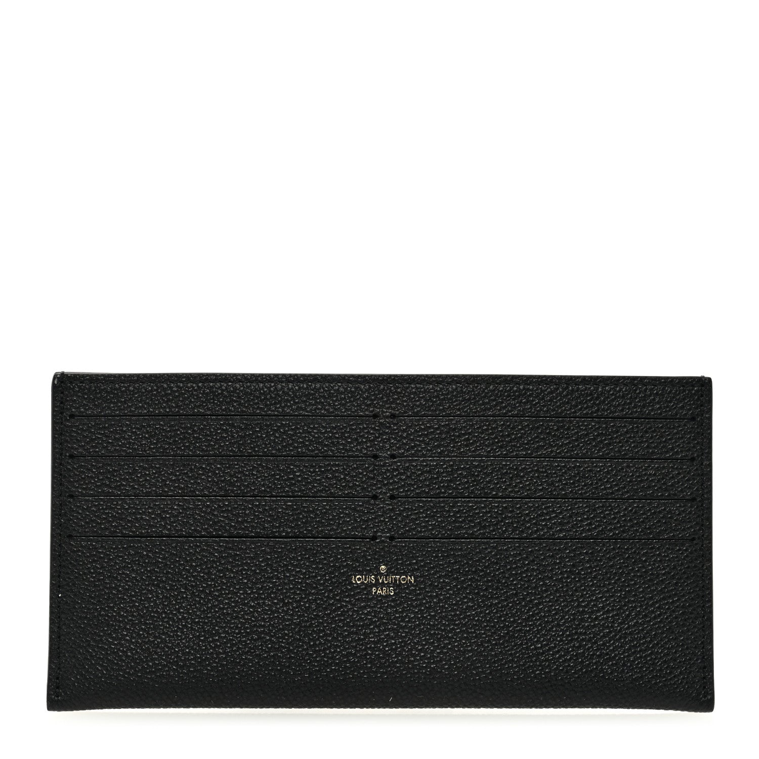 Louis Vuitton Calfskin Felicie Chain Wallet Card Holder Insert Black 1 of 6