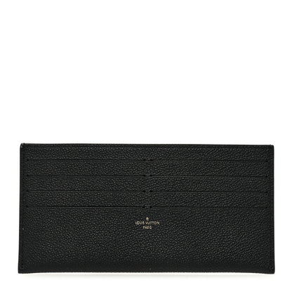 Louis Vuitton Calfskin Felicie Chain Wallet Card Holder Insert Black 1 of 6