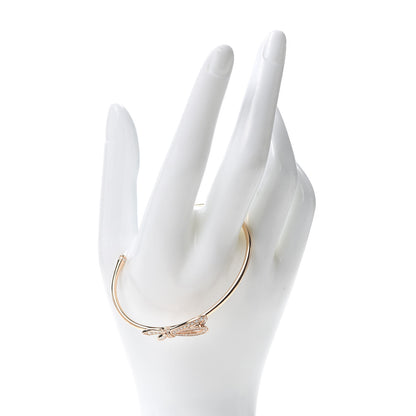 Tiffany 18K Rose Gold Diamond Bow Cuff Bracelet 2 of 5