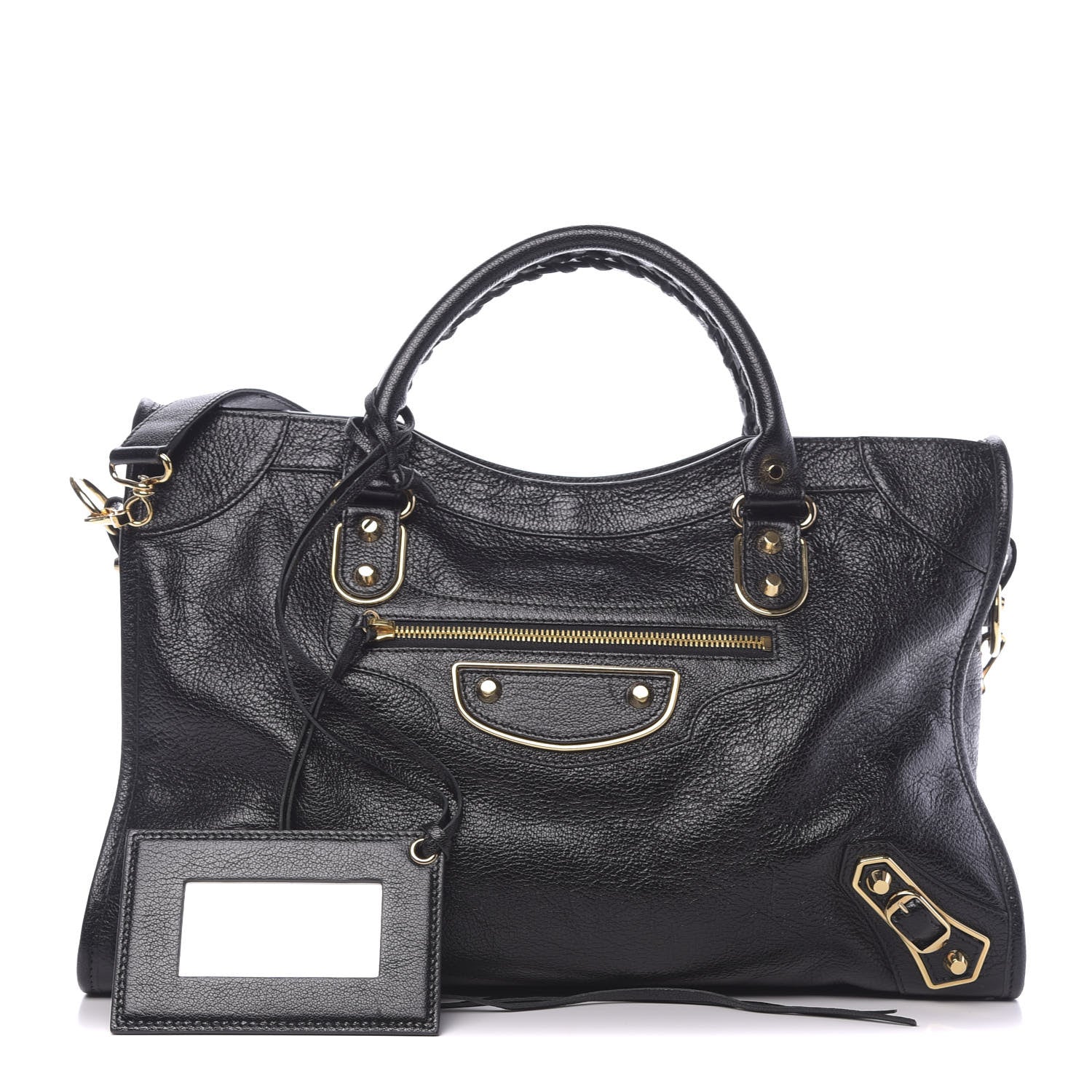 Balenciaga Chevre Gold Metallic Edge Hardware City Black 1 of 11