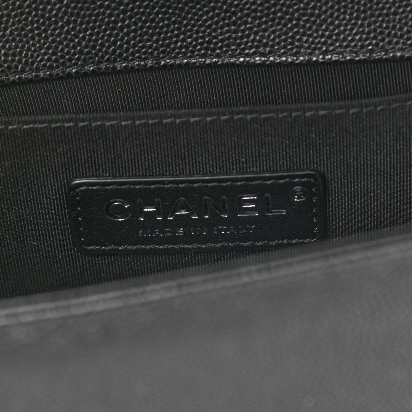 Caviar Quilted Small Boy Flap Black