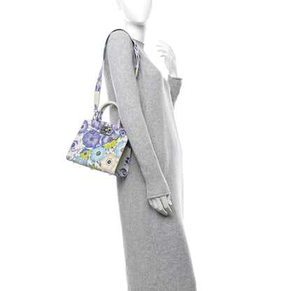 Salvatore Ferragamo Calfskin Floral Print Small The Studio Bag Mascarpone 2 of 11