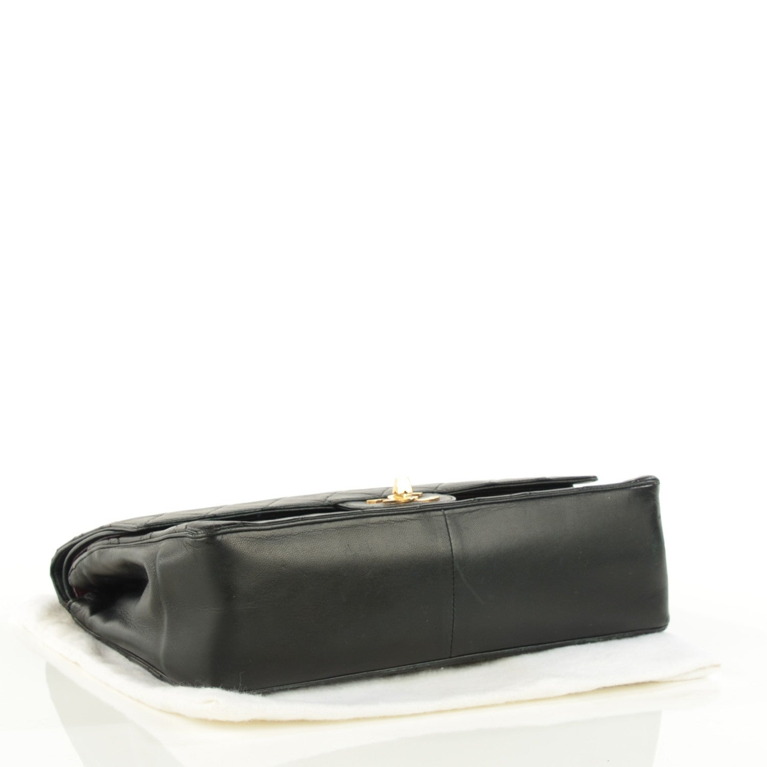 Chanel Lambskin Quilted Medium Double Flap Bijoux Chain Black 4 of 8