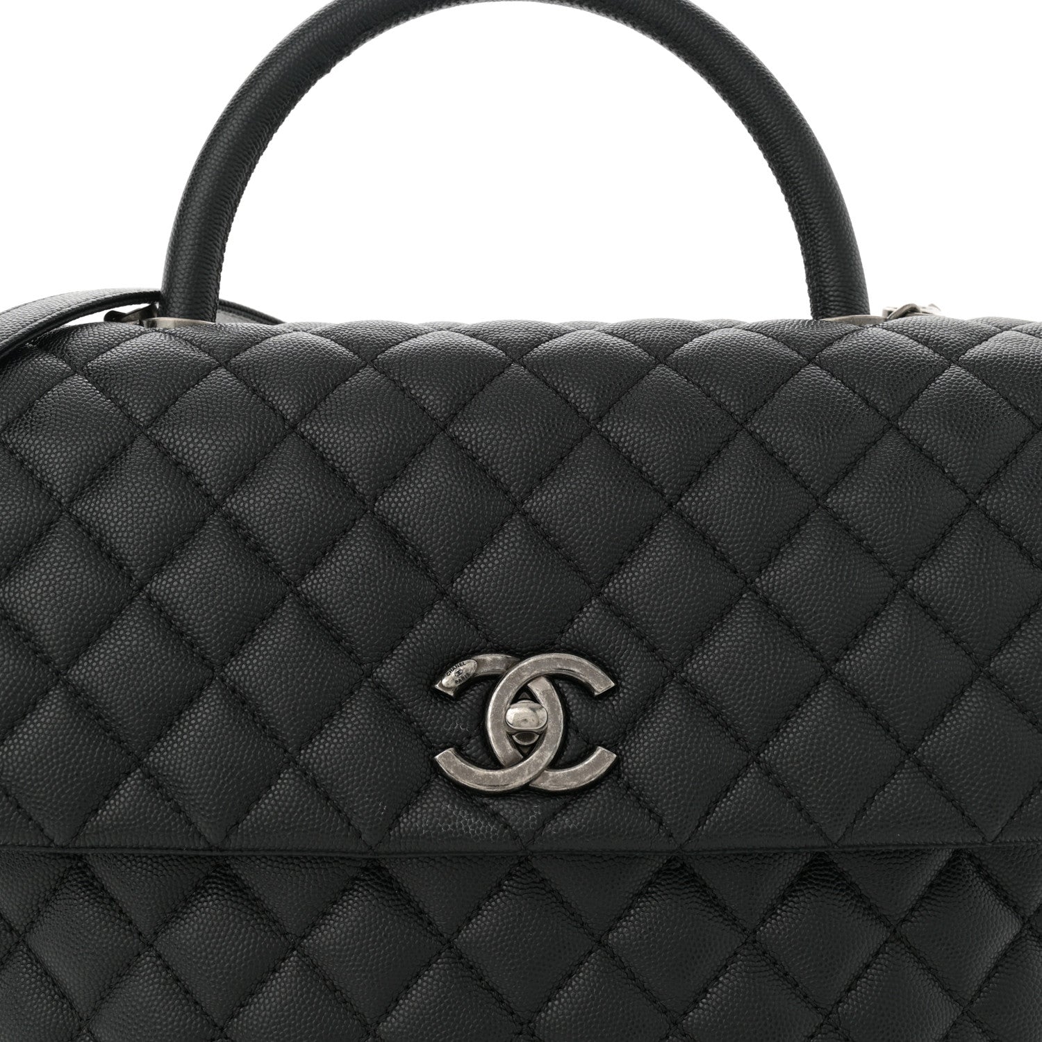 Chanel Caviar Quilted Large Coco Handle Flap  Black 8 of 12