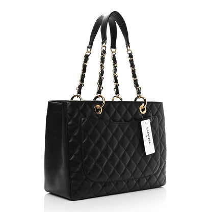 Chanel Caviar Quilted Grand Shopping Tote GST Black 3 of 10