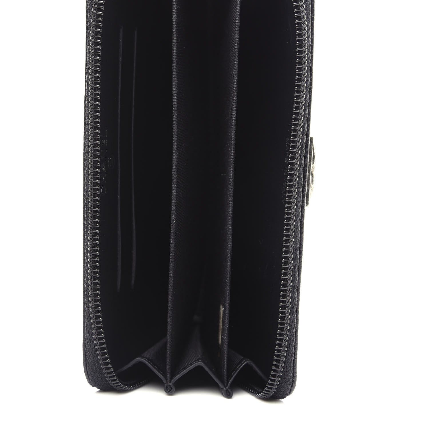 Chanel Caviar Quilted Small Boy Zip Around Wallet Black 5 of 9