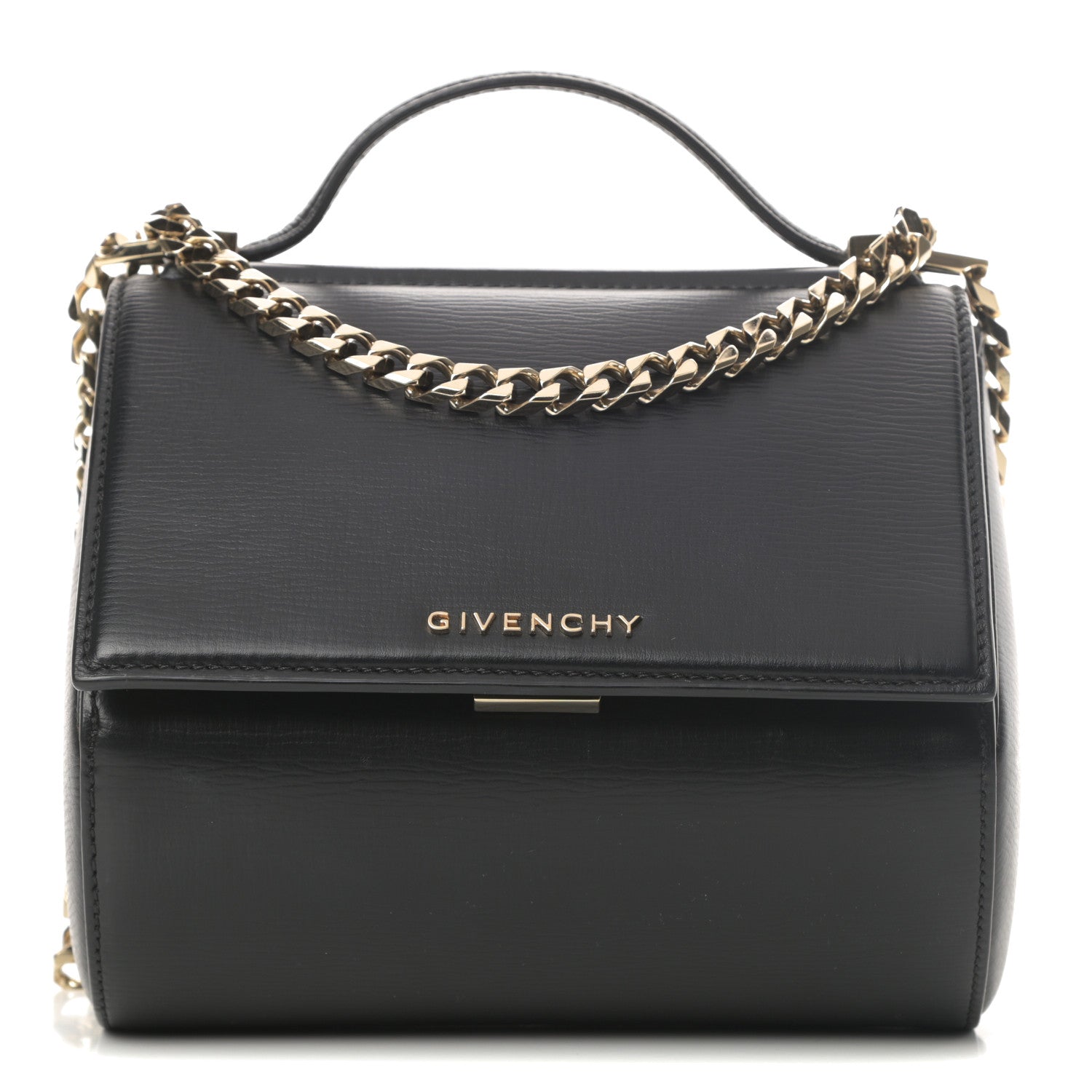Givenchy Textured Calfskin Mini Pandora Box Chain Crossbody Bag Black 1 of 11