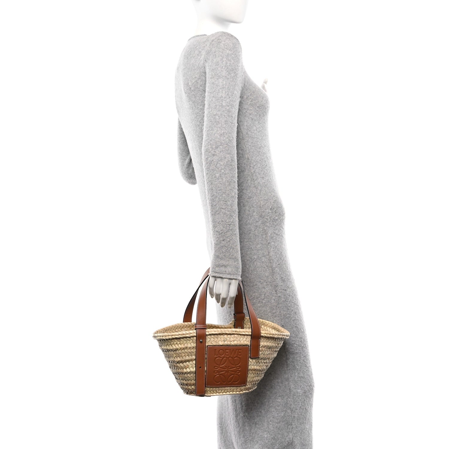 Loewe Raffia Small Basket Tote Bag Natural Tan 2 of 9