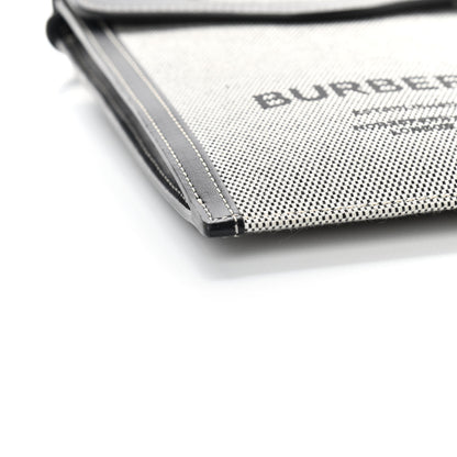 Burberry Cotton Canvas Calfskin Two Tone Phone Case Black 4 of 8
