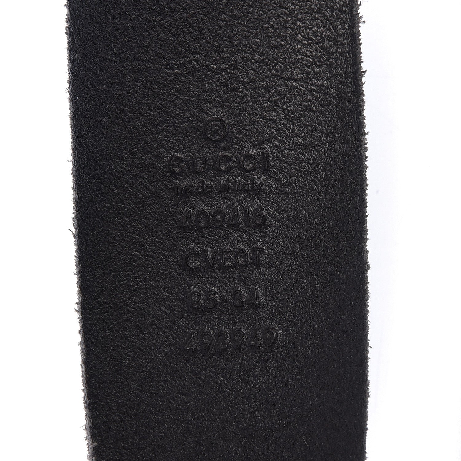 Gucci Faded Calfskin Double G 40mm Belt 85 34 Black 4 of 7
