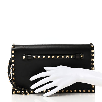 Valentino Garavani Nappa Rockstud Wristlet Clutch Black 2 of 10