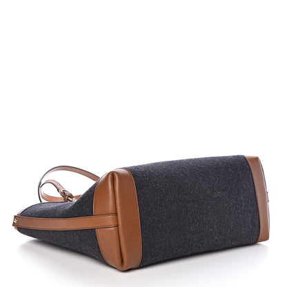 Gucci Wool Calfskin Medium Craft Tote Black Brown 5 of 11