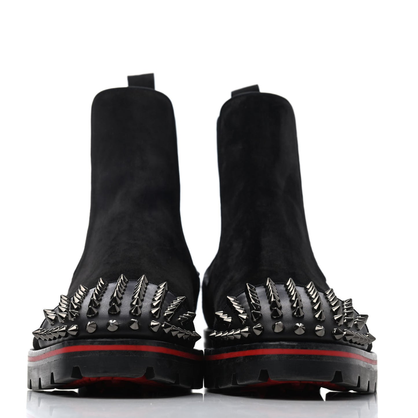 Suede Mens Melon Spikes Flat Chelsea Boots 41 Black
