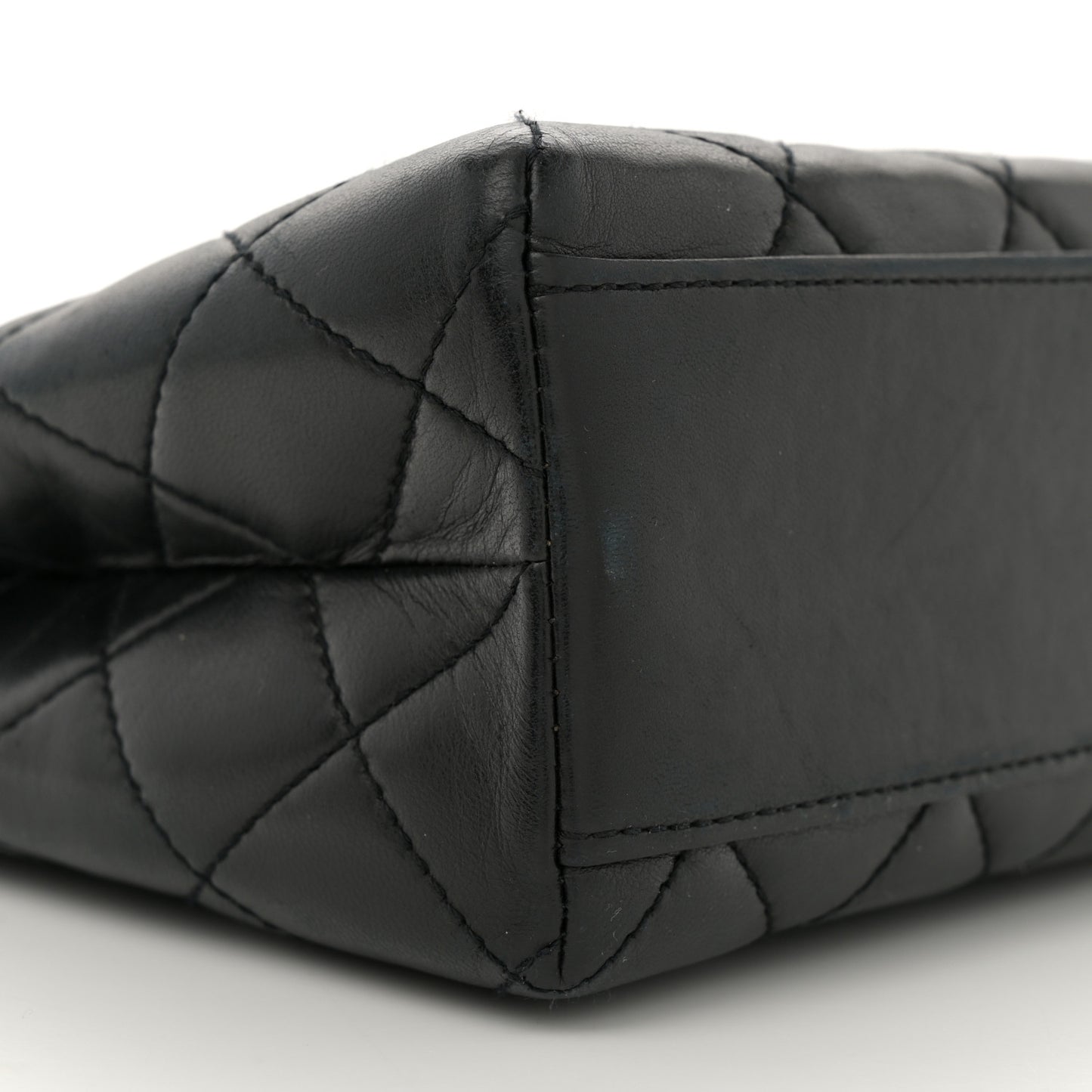 Lambskin Quilted Jumbo Kelly Flap Bag Black