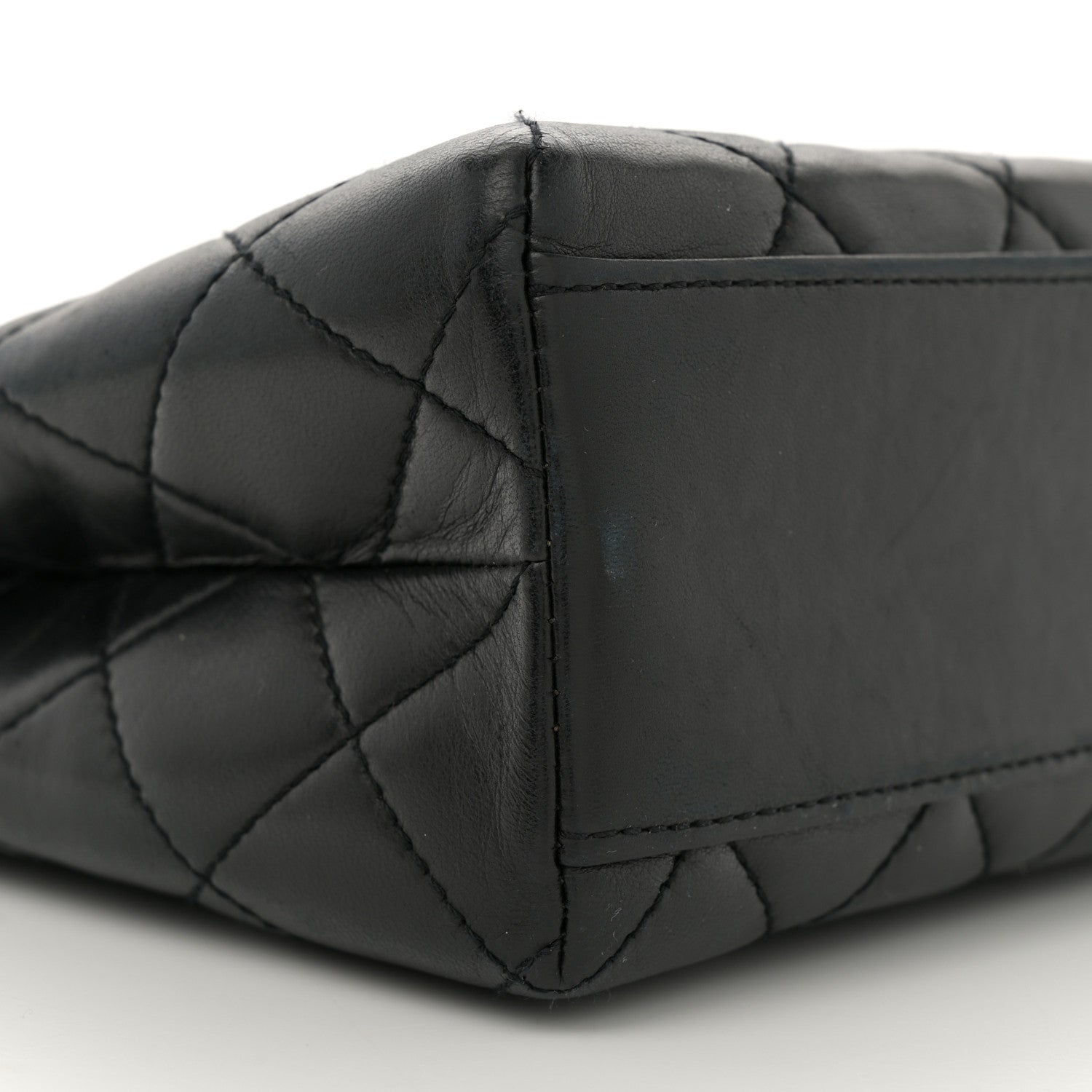 Chanel Lambskin Quilted Jumbo Kelly Flap Bag Black 9 of 11