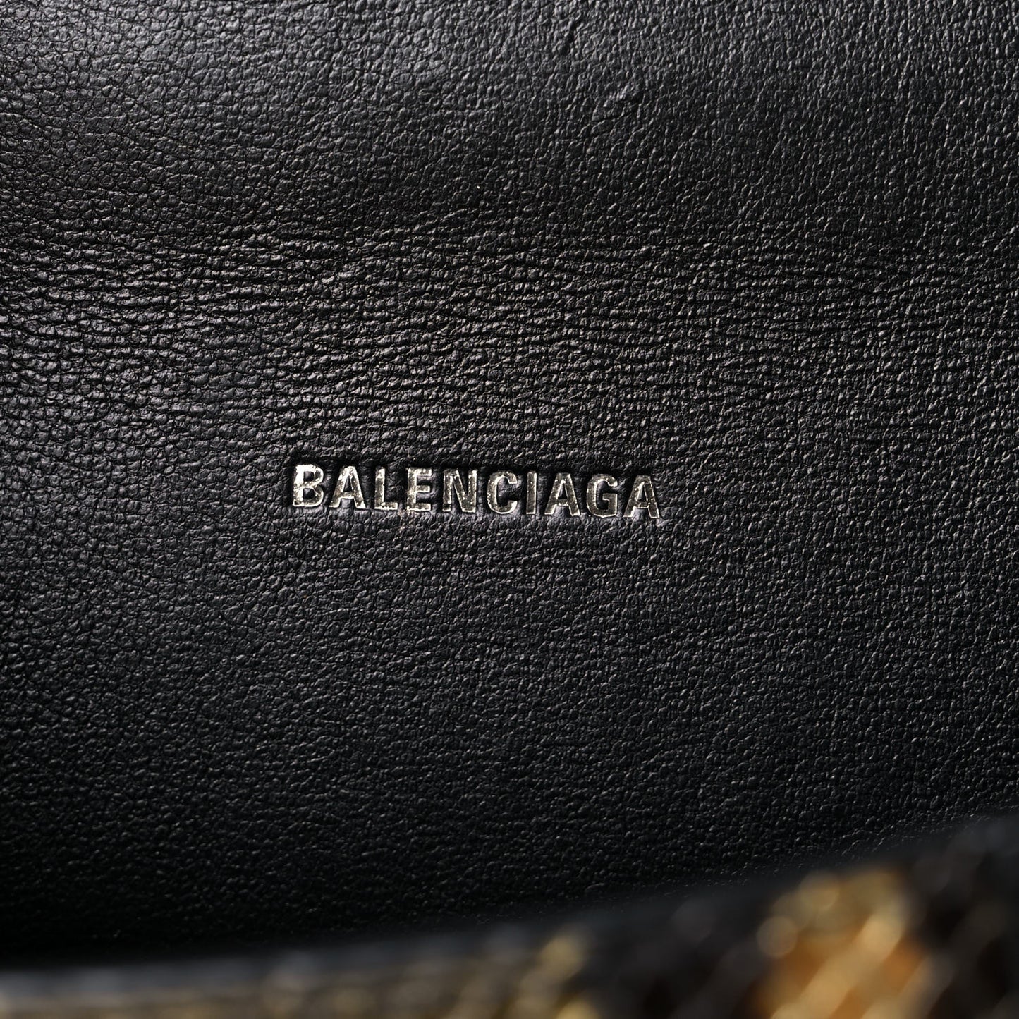 Shiny Calfskin Snakeskin Embossed Hourglass Top Handle Bag XS Gold Black