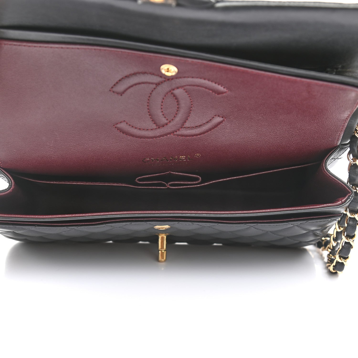 Chanel Lambskin Quilted Medium Double Flap Black 5 of 11