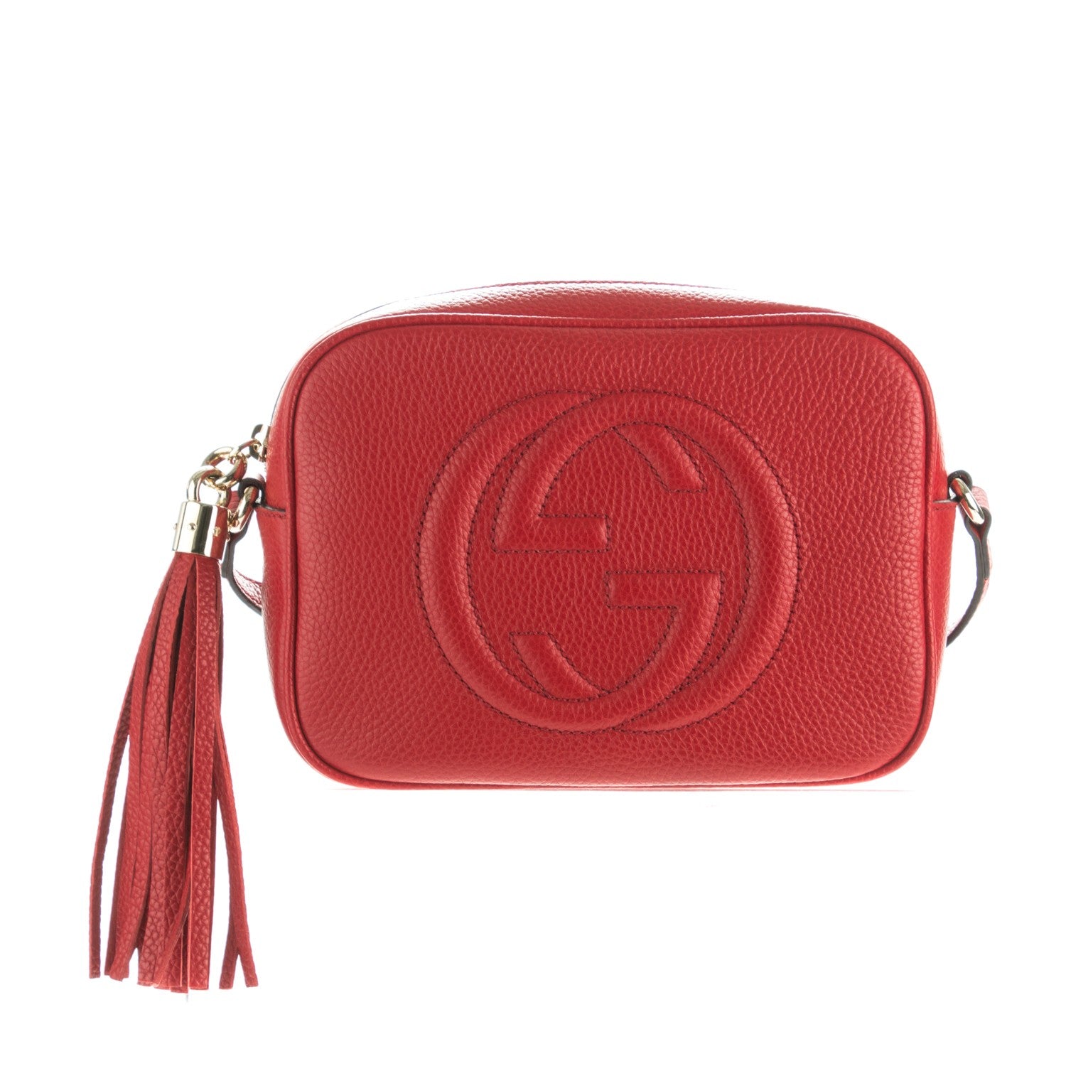 Gucci Pebbled Calfskin Small Soho Disco Bag Tabasco Red 1 of 7